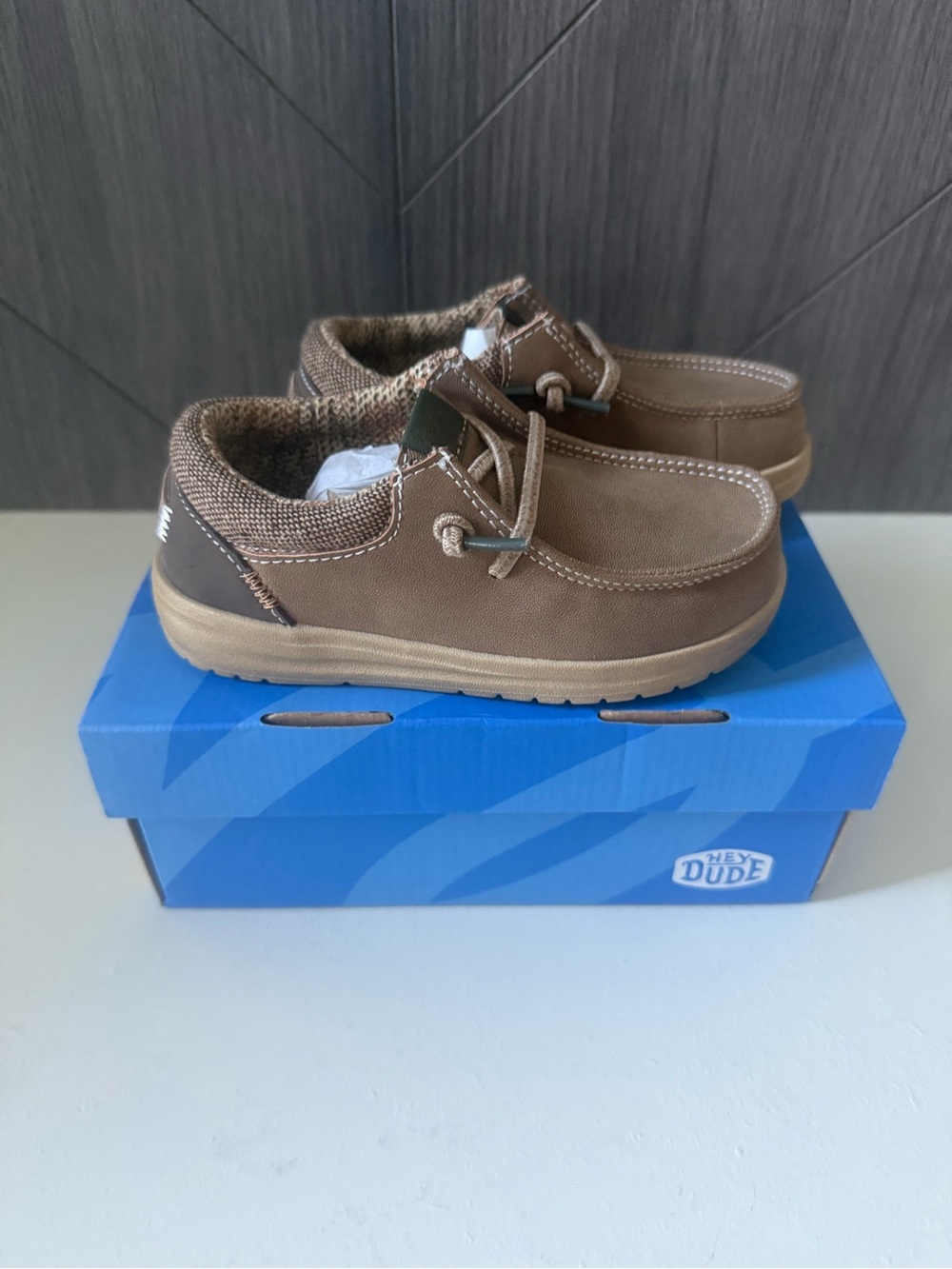 Hey Dude Paul T Classic Canvas Slip-On Boat Shoes in Nut